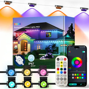 Permanent Outdoor Eaves Lights IP67 Waterproof App Control Music Sync Roof Decor