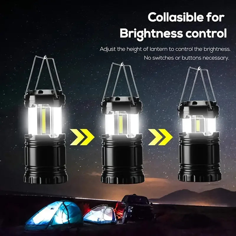 COB LED Camping Lantern Ultra Bright Portable Emergency Light Battery Powered