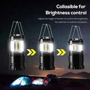 COB LED Camping Lantern Ultra Bright Portable Emergency Light Battery Powered