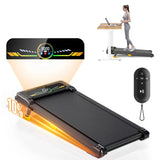 Incline Walking Pad Under Desk Treadmill 2.5HP Portable with Remote 330lb Cap