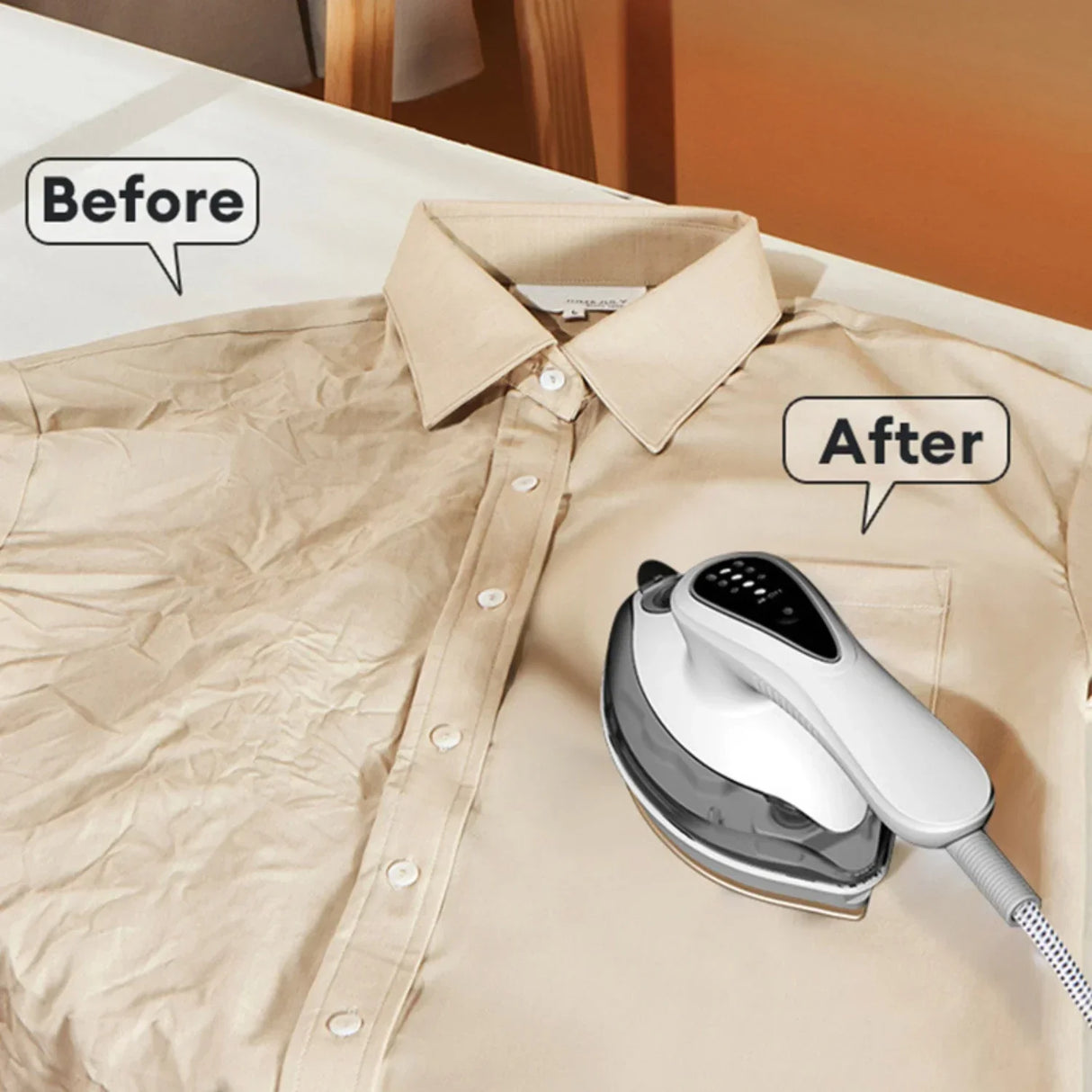 1100W Handheld Garment Steamer Portable Steam Iron Cleaner for Home Travel