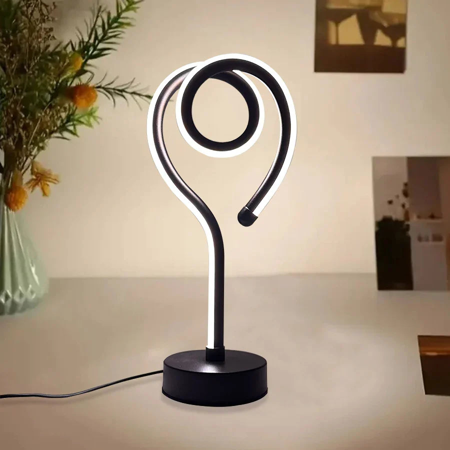 LED Water Ripple Nightlight USB Rechargeable RGB Table Lamp with Remote Control