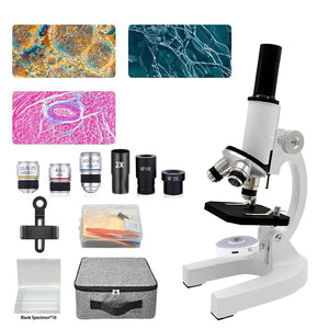 40X–2000X Microscope for Kids Adults with LED Light Phone Adapter Science Kit