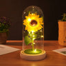 Sunflower LED Dome Lamp Artificial Flower Gift for Mom Grandma Home Decor