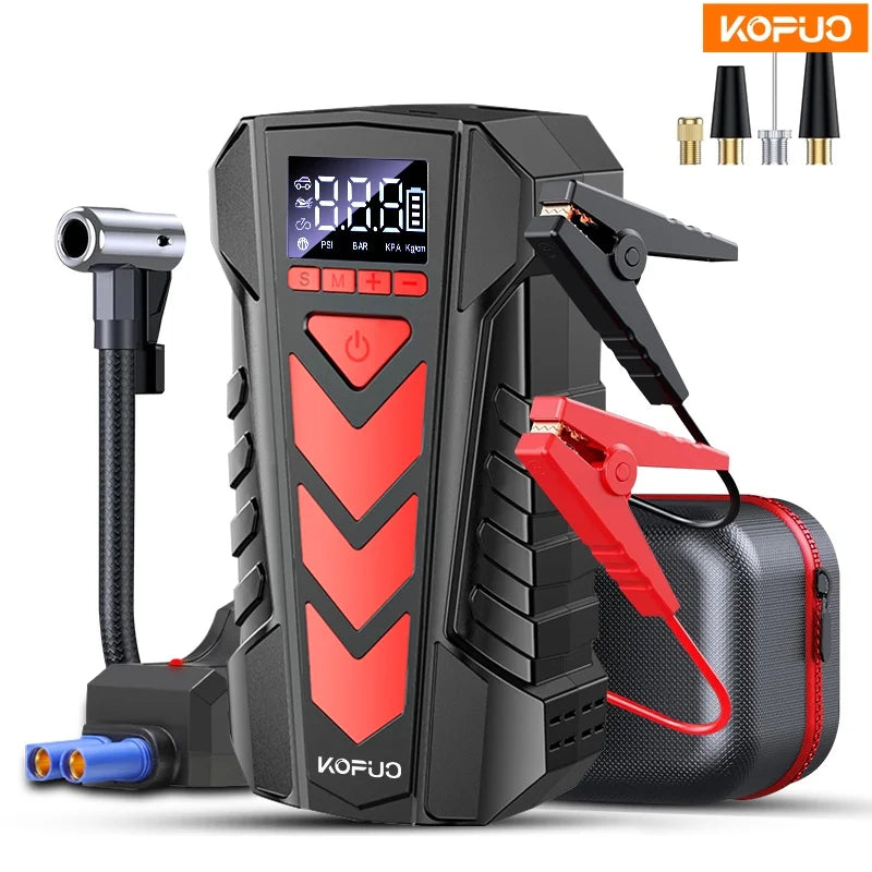 2000A Car Jump Starter with Air Compressor 150PSI Tire Inflator Power Bank