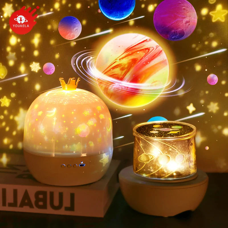 Kids Night Light Projector Star Galaxy 15-Film Rotating Bedroom Gift Lamp