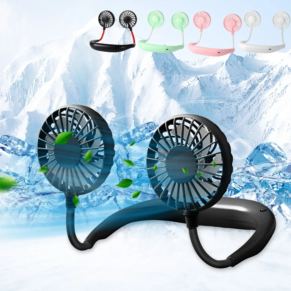Portable Mini Fan ZY-A1 3-Speed 1200mAh Type-C Rechargeable