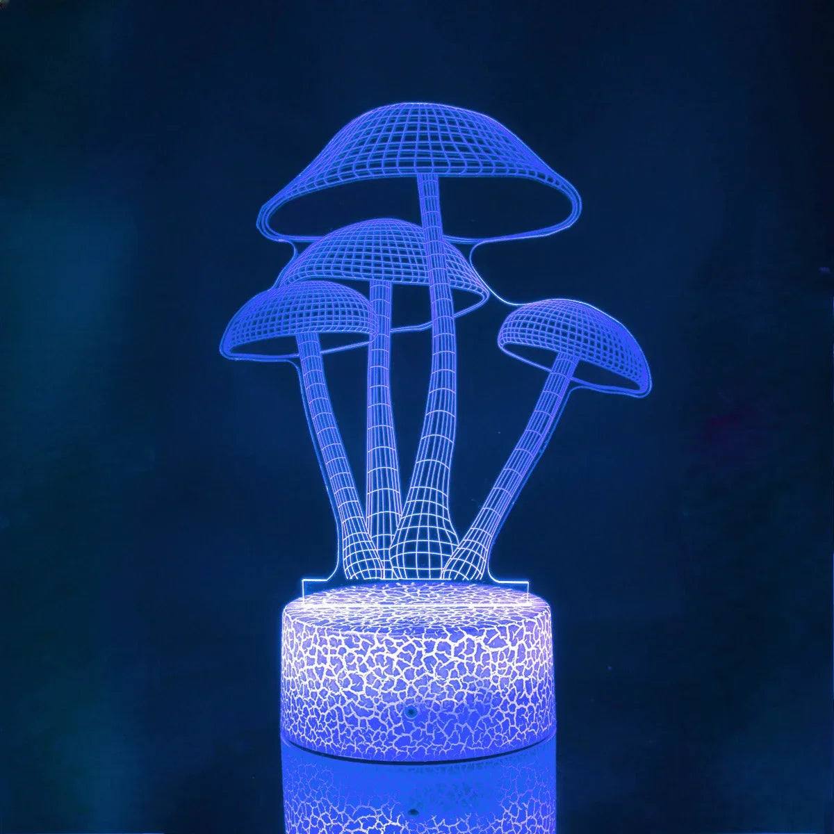 Mushroom 3D LED Night Light for Kids Bedroom Color Changing Illusion Bedside Lamp