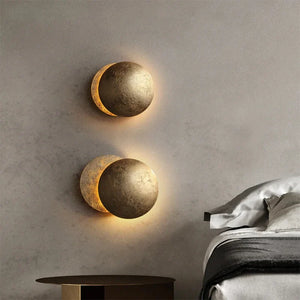 Solar Eclipse Wall Light – Moon Design Vintage LED Sconce for Bedroom & Stairs