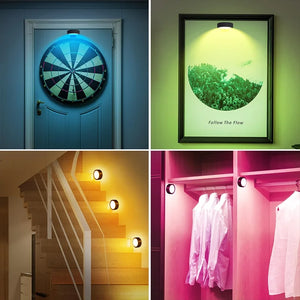 Magnetic RGB Wall Art Light USB Rechargeable Remote Dimmable LED Display