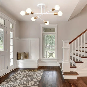 Modern Luxury Branch Chandelier – 6-Speed E27 Ceiling Light for Living Room