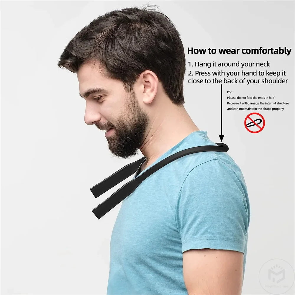 LED Rechargeable Neck Reading Light 3 Color Stepless Dimming Book Light