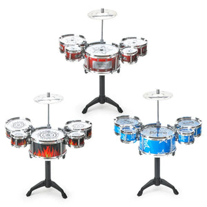 Kids Jazz Drum Set 5 Drum Kit with Cymbal Beginner Musical Toy