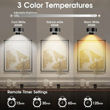 3 Pack Magnetic Picture Lights with Remote Dimmable Battery Art Wall Lights