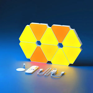 RGB Quantum LED Wall Lamp – Smart Rhythm Pickup Light for Bedroom & Gaming Setup