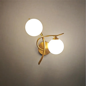 Nordic Modern LED Iron Wall Lamp Bedroom Bedside Corridor Glass Ball G9 Light