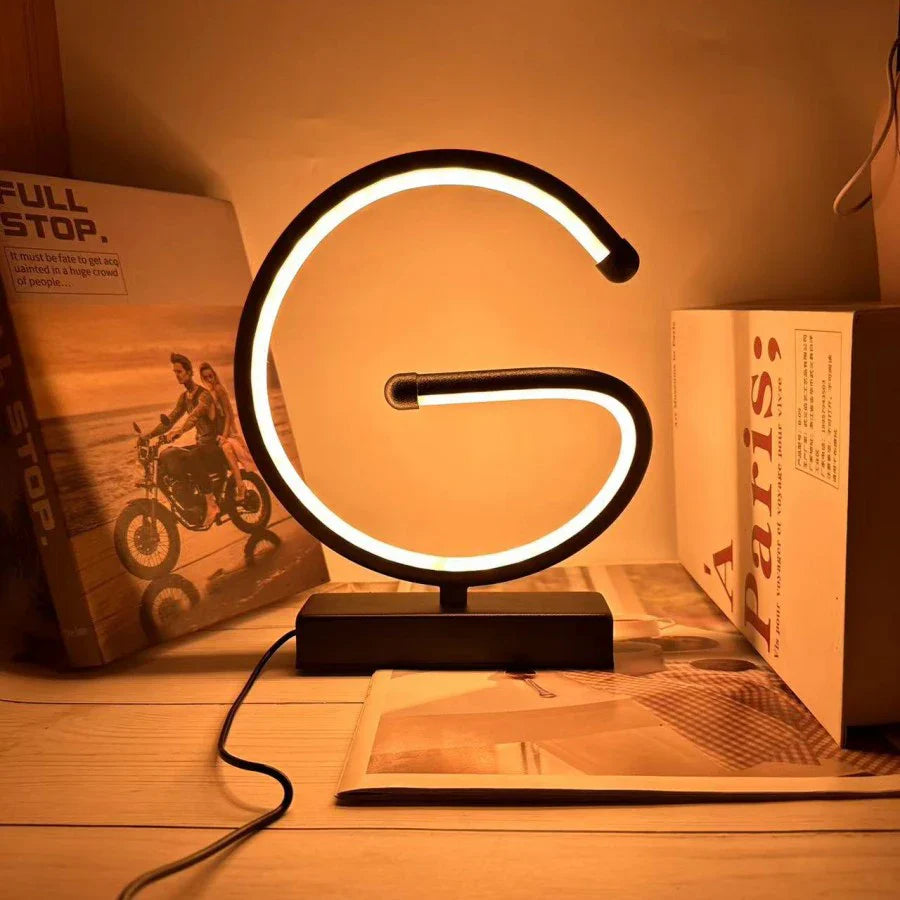 Spiral LED Night Light Dimmable Desk Lamp 3-Color Reading Bedside Bedroom Decor