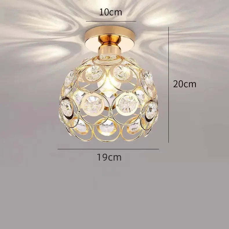 20cm Iron Art Ceiling Lamp European Style Indoor E27 Romantic Ambient Light