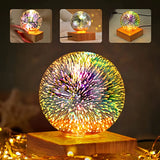 3D Christmas Table Lamp Romantic LED Night Light Bedroom Study Decor