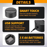 12 Pcs 3D LED Light Lamp Bases 16-Color Remote USB Stand for Acrylic Resin Glass