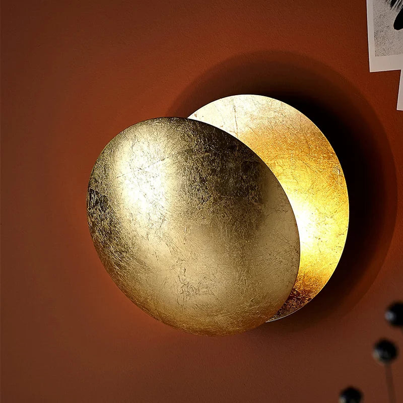 Solar Eclipse Wall Light – Moon Design Vintage LED Sconce for Bedroom & Stairs