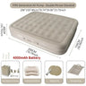 Air Mattress with Built-In Pump Self-Inflating Double Sleeping Pad for Camping Indoors