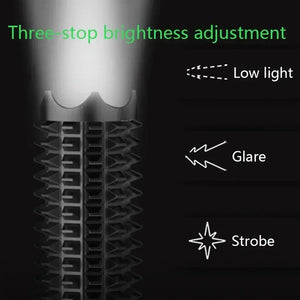 Heavy-Duty Telescopic LED Flashlight with Zoom Beam – Compact Utility Tool
