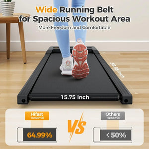 Foldable Under Desk Treadmill 3 in 1 Walking Pad Incline 300lb Home Office