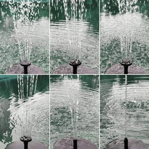 Solar Fountain Pump Floating Bird Bath Water Fountain with 4 Nozzles