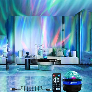 Galaxy Projector Aurora Star Light with Remote RGB 360° LED Night Light USB