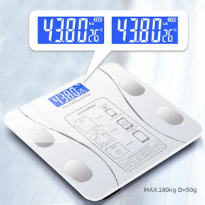 Smart Bluetooth Digital Scale – LED Display with App Sync and Rechargeable Battery