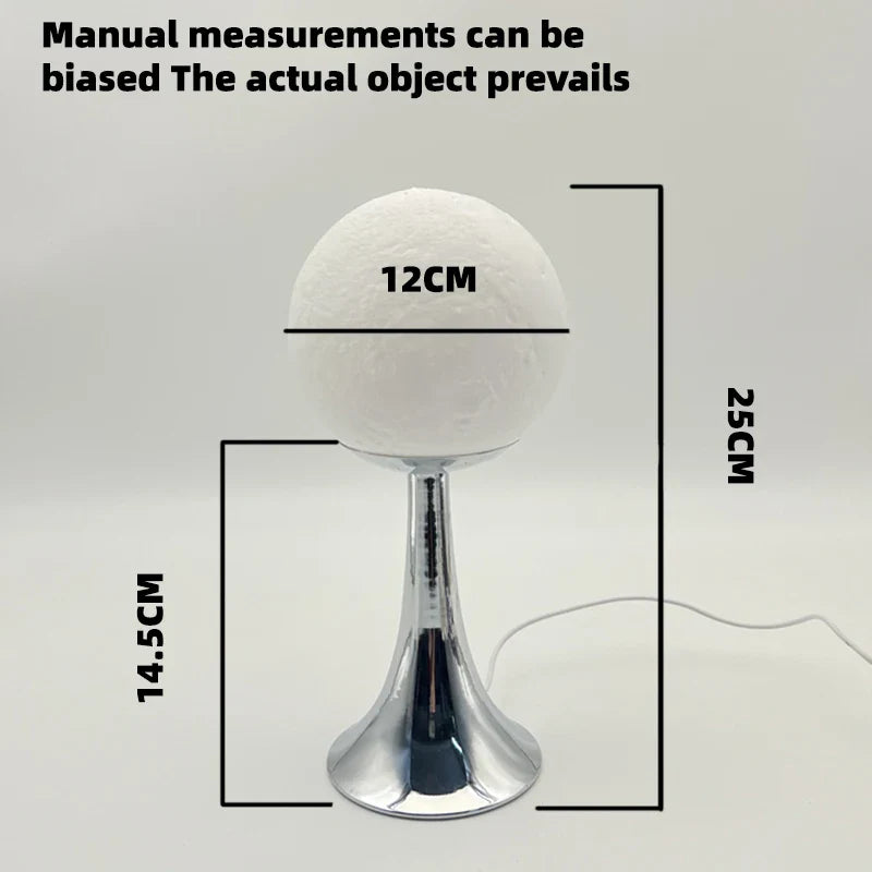 Glass Round Table Lamp Home Bedroom Desk Night Light Atmosphere Bedside Lamp