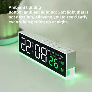 Smart LED Alarm Clock with Night Light Digital Bedside Clock 12/24H Display