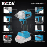 18V Cordless Impact Wrench 1/2 Inch Brushless Electric Socket Tool