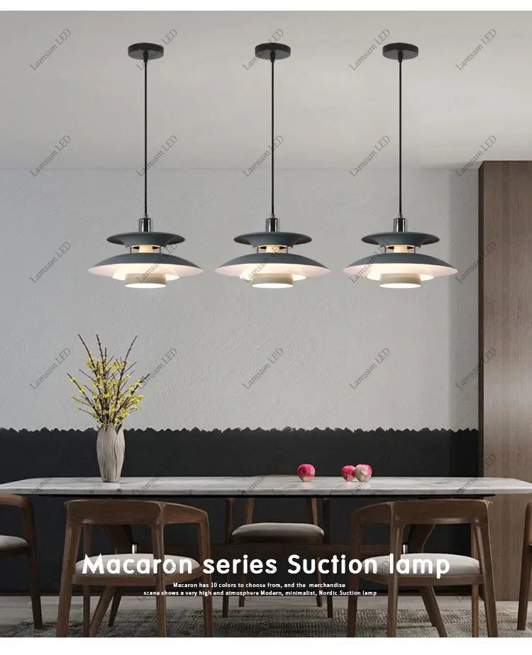 Danish UFO Pendant Ceiling Light – E27 Hanging Lamp for Bedroom & Dining Room