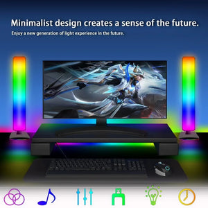 Smart RGB Atmosphere Light App Control Music Sync Lamp for Car TV Gaming Desk