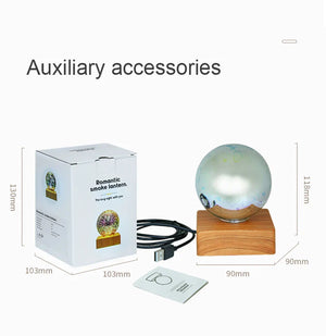 3D Firework LED Night Light Glass Ball Starry Sky Table Lamp