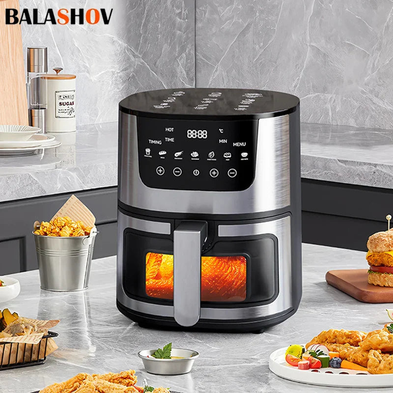 7L Smart Air Fryer Oven Oil Free 1400W Touch Control with Viewing Window