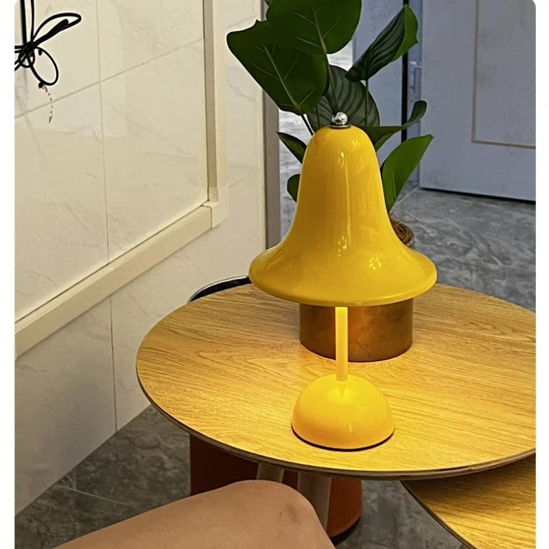 LED Bell Desk Lamp Touch Dimmable Rechargeable Table Night Light Bedside Reading