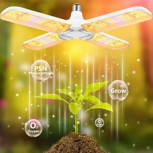 Foldable LED Grow Light E27 Full Spectrum Plant Bulb for Indoor Plants