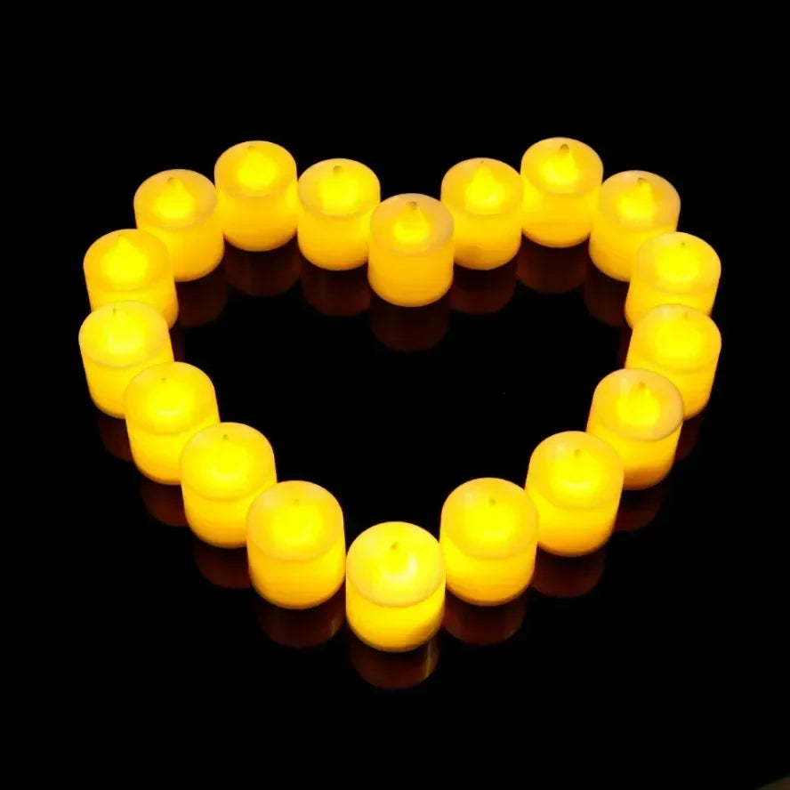 50 PCS LED Flameless Tealight Candles – Battery Operated Warm Light Decor