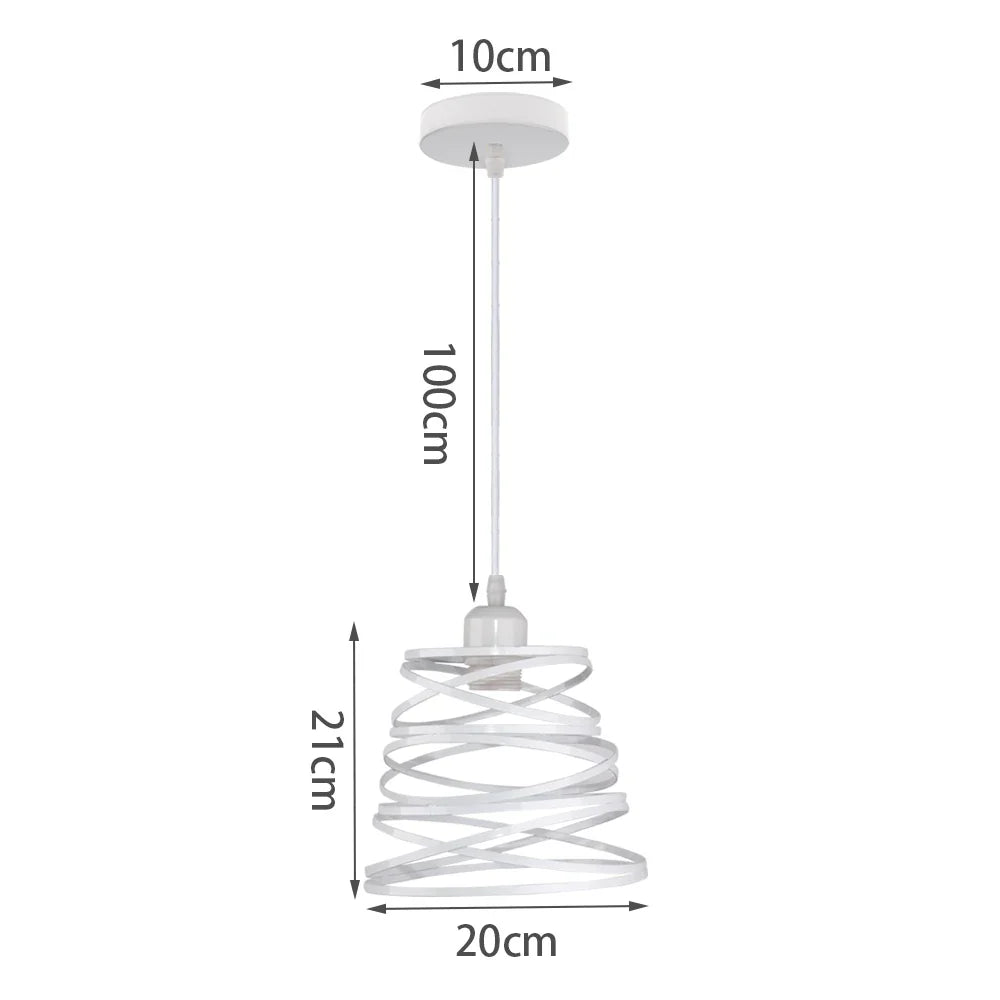 Retro Loft Industrial Pendant Light Wrought Iron Metal Ball E27 Hanging Lamp