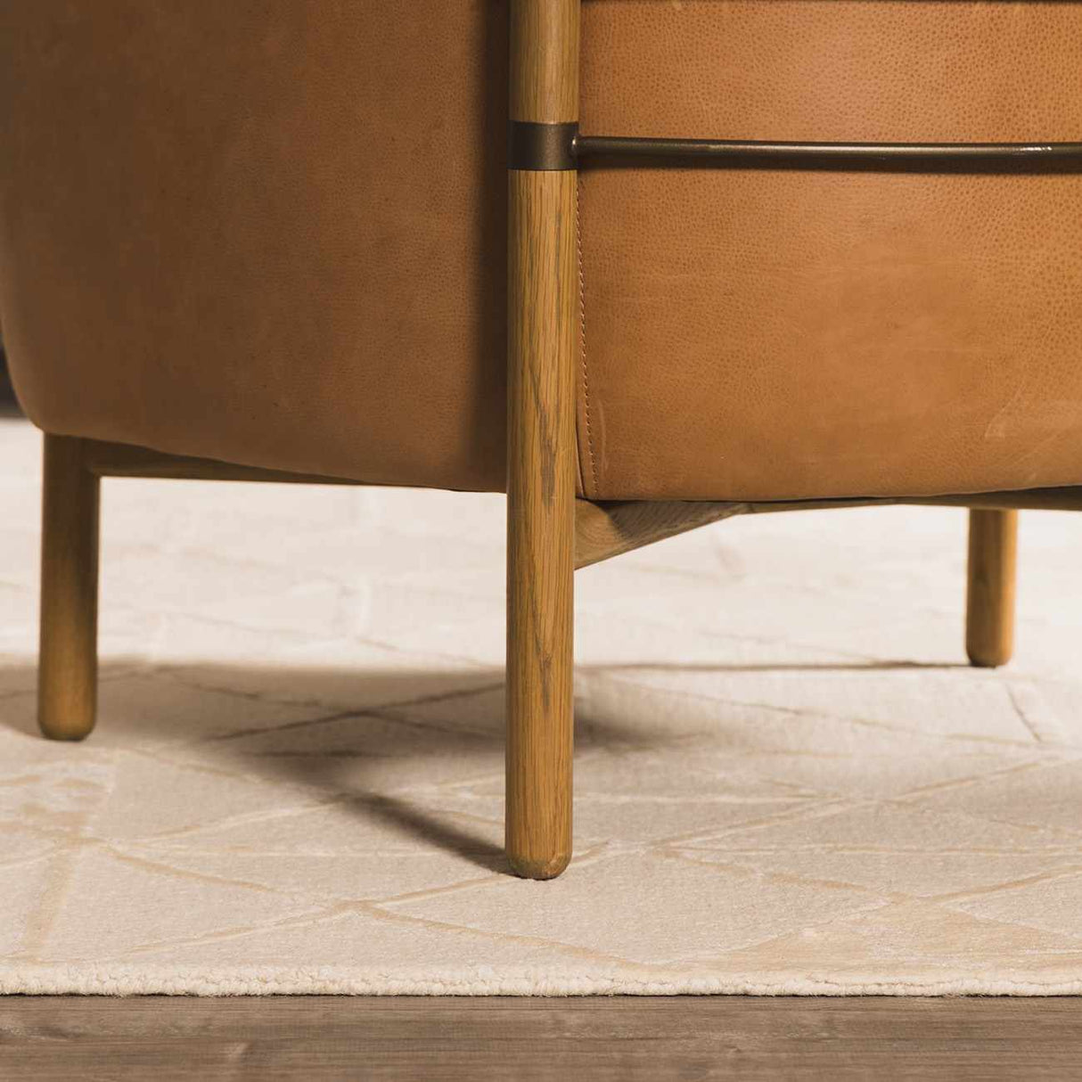 Jevau Beige Geometric Hand Tufted Wool Area Rug - Clearance