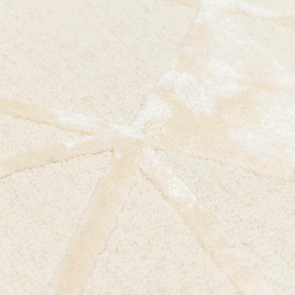 Jevau Beige Geometric Hand Tufted Wool Area Rug - Clearance