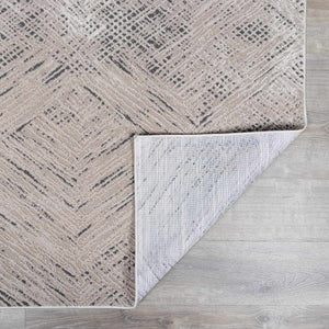 Garza Diamond Textured Washable Rug