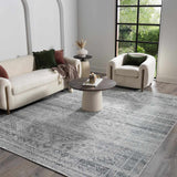 Barny Gray Blue Washable Rug
