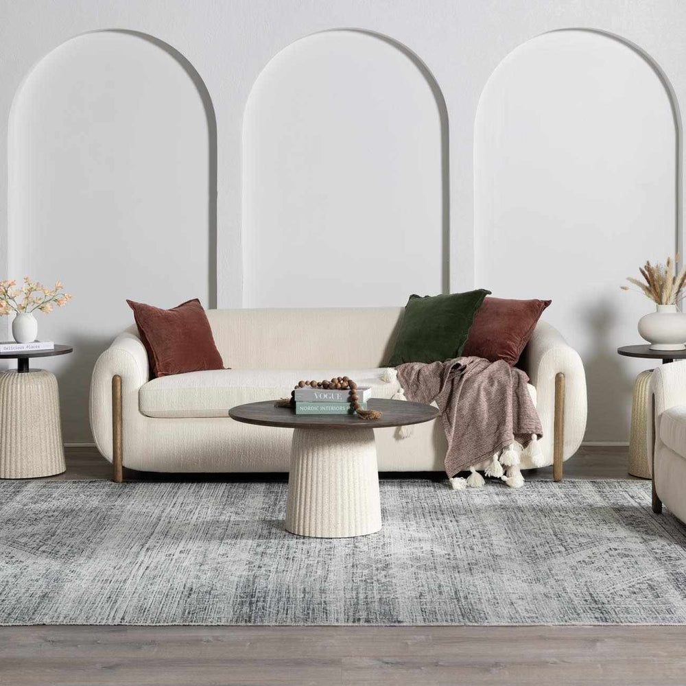 Barny Gray Blue Washable Rug