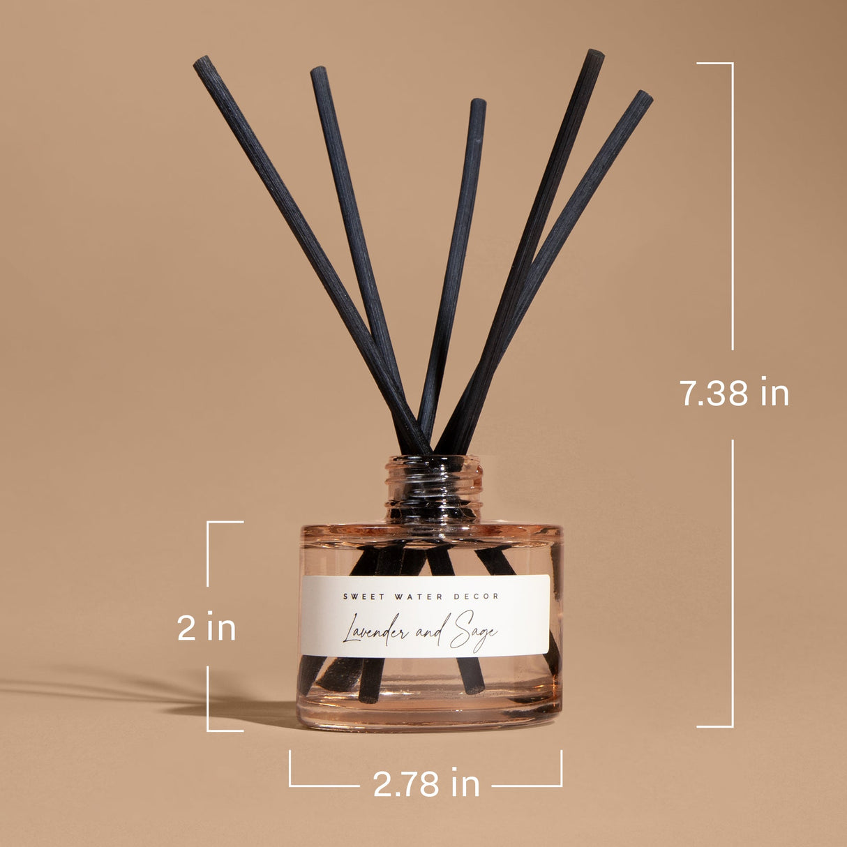 Lavender and Eucalyptus Tinted Glass Jar Reed Diffuser
