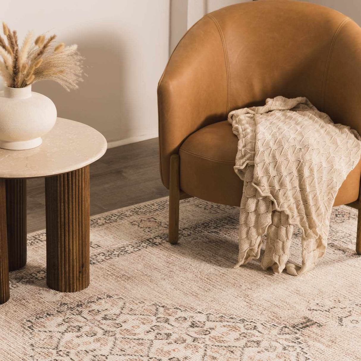 Lila Medallion Brown Area Rug