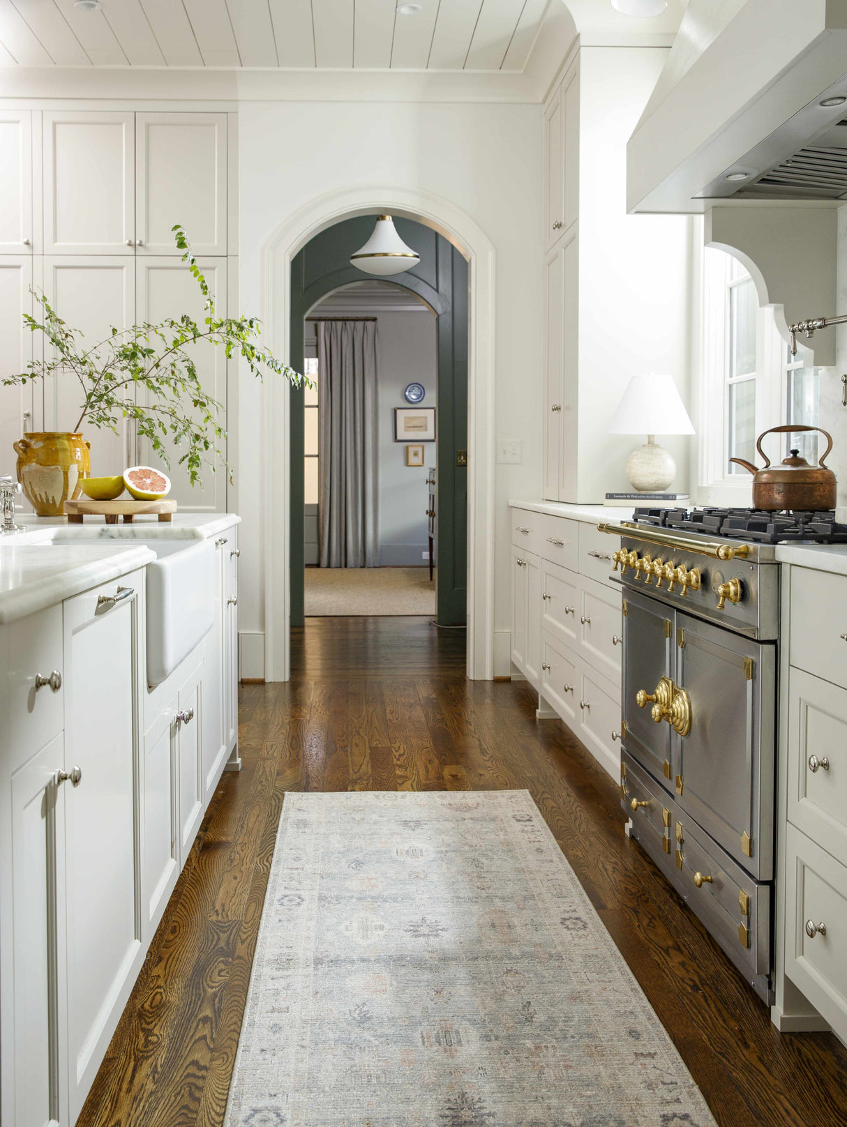 Marlene Damask Cream & Blue Area Rug - Becki Owens x Livabliss